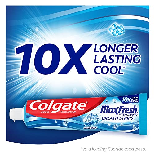 Colgate Max Fresh Toothpaste with Mini Breath Strips, Mint, 6 Oz