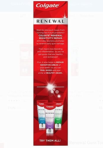Colgate Renewal Gum Toothpaste, Sensitivity Repair, Fresh Mint Gel Formula, 3 oz