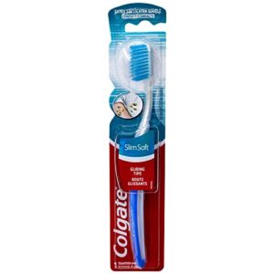 Colgate Slim Soft Ultra Compact Toothbrush, Extra Soft (Colors Vary) - Pack of 4