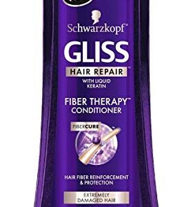 Schwarzkopf Gliss Hair Repair - Fiber Therapy For Extremely Damaged Hair - Shampoo & Conditioner Set - Net Wt. 13.6 FL OZ (400 mL) Per Bottle - One Set