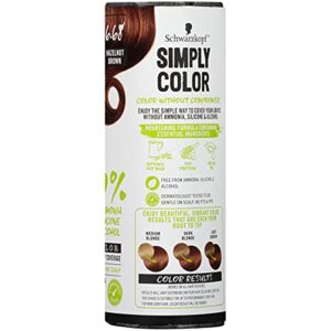 Schwarzkopf Simply Color Permanent Hair Color, 6.68 Hazelnut Brown