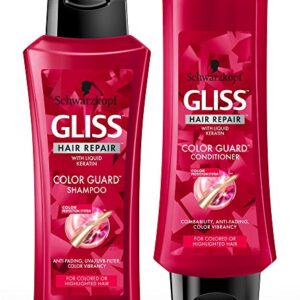 GLISS Hair Repair Color Guard Set with Shampoo and Conditioner for Colored or Highlighted Hair, 13.6 Fl Oz (Pack of 2)