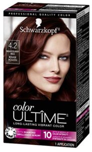 schwarzkopf color ultime permanent hair color cream, 4.2 mahogany red