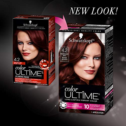 Schwarzkopf Color Ultime Permanent Hair Color Cream, 4.2 Mahogany Red