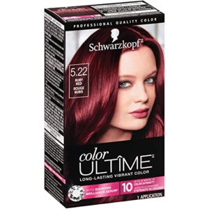 Schwarzkopf Color Ultime Permanent Hair Color Cream, 5.22 Ruby Red