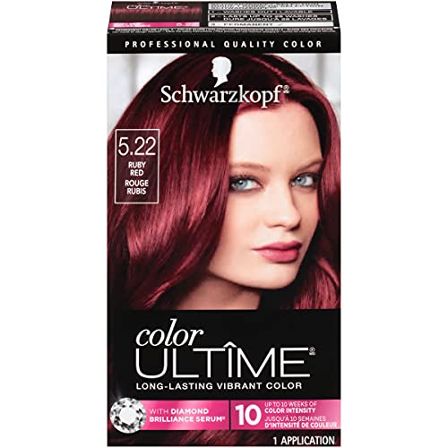 Schwarzkopf Color Ultime Permanent Hair Color Cream, 5.22 Ruby Red