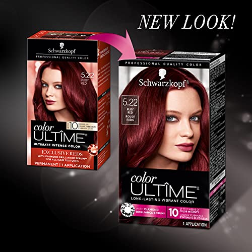 Schwarzkopf Color Ultime Permanent Hair Color Cream, 5.22 Ruby Red