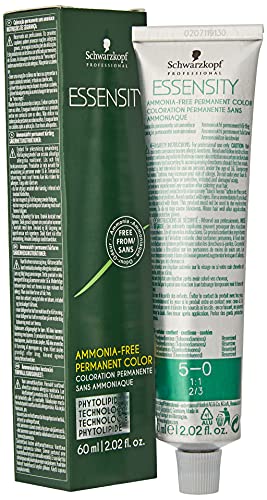 Schwarzkopf Professional Essensity Permanent Hair Color, 5-0, Light Natural Brown, 2.1 Ounce