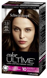 schwarzkopf color ultime permanent hair color cream, 3.8 velvet brown