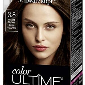 Schwarzkopf Color Ultime Permanent Hair Color Cream, 3.8 Velvet Brown