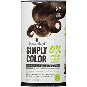 Schwarzkopf Simply Color Permanent Hair Color, 6.0 Cool Brown