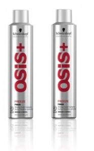 schwarzkopf osis freeze finish 2 strong hold hairspray – medium control, aerosol, 14.6 oz., pack of 2