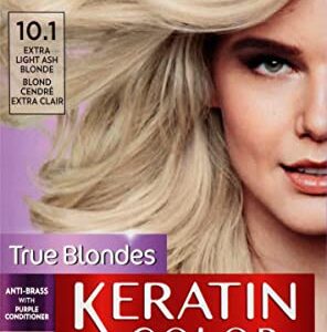 Schwarzkopf Keratin Color Permanent Hair Color Cream, 10.1 Extra Light Ash Blonde, 1 Kit