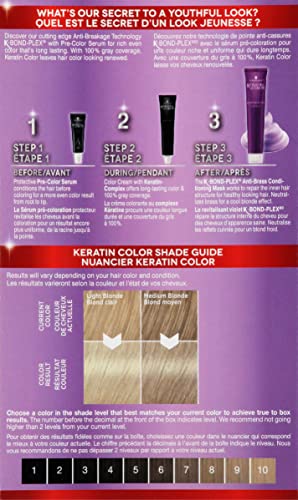 Schwarzkopf Keratin Color Permanent Hair Color Cream, 10.1 Extra Light Ash Blonde, 1 Kit