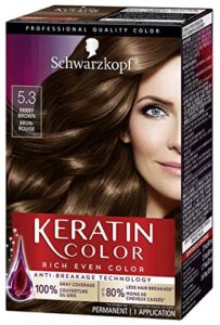 schwarzkopf keratin color permanent hair color cream, 5.3 berry brown