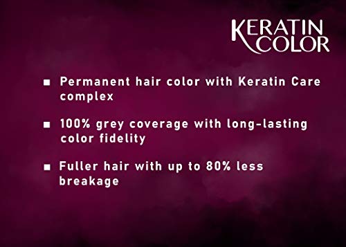 Schwarzkopf Keratin Color Permanent Hair Color Cream, 4.68 Dark Auburn, 1 Kit