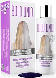 purple shampoo for blonde hair – blonde toner eliminates brassy yellow tones for bleached, platinum, bleached, gray, ash, silver & blonde hair – paraben & sulfate-free, cruelty-free & vegan – 8 fl oz