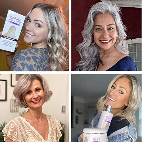 Purple Shampoo for Blonde Hair - Blonde Toner Eliminates Brassy Yellow Tones for Bleached, Platinum, Bleached, Gray, Ash, Silver & Blonde Hair - Paraben & Sulfate-Free, Cruelty-Free & Vegan - 8 Fl Oz