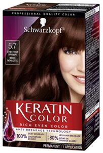 schwarzkopf keratin color anti-age hair color cream, 5.7 chestnut brown (packaging may vary), 1 count
