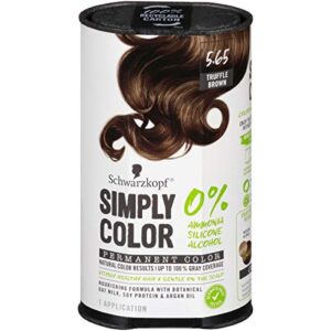 schwarzkopf simply color permanent hair color, 5.65 truffle brown