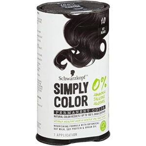 Schwarzkopf Simply Color Permanent Hair Color, 1.0 Jet Black