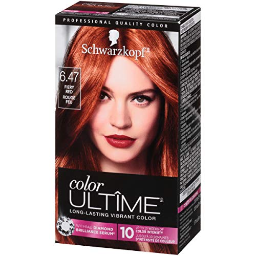 Schwarzkopf Ultime Permanent Hair Color Cream, 6.47 Fiery Red, 5.7 Fl Oz