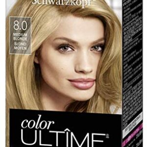 Schwarzkopf Color Ultime Iconic Blondes, 8.0 Medium Blonde, Pack of 1 Application.