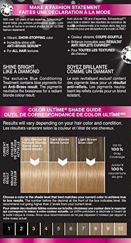 Schwarzkopf Color Ultime Iconic Blondes, 8.0 Medium Blonde, Pack of 1 Application.