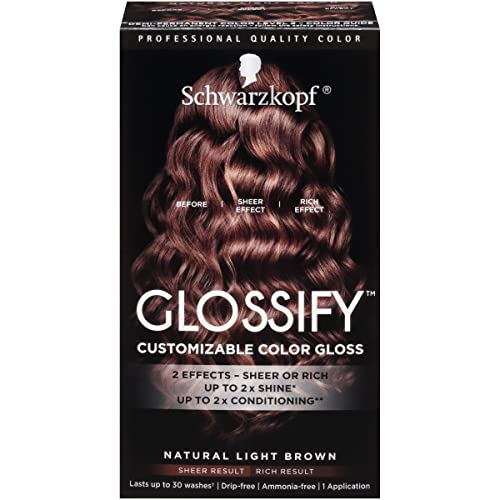 Schwarzkopf Glossify Customizable Color Gloss, Natural Light Brown