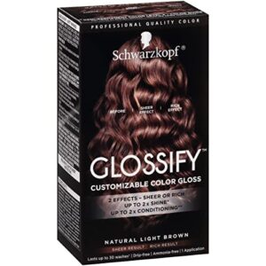 Schwarzkopf Glossify Customizable Color Gloss, Natural Light Brown