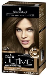 schwarzkopf color ultime hair color cream, 4.6 macadamia brown (packaging may vary)