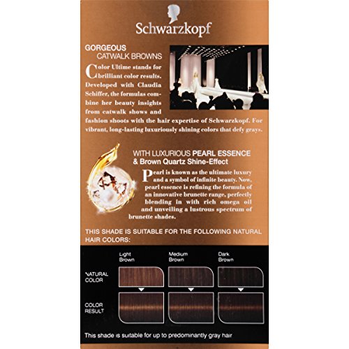 Schwarzkopf Color Ultime Hair Color Cream, 4.6 Macadamia Brown (Packaging May Vary)