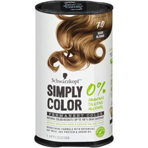 schwarzkopf simply color hair color, 7.0 dark blonde