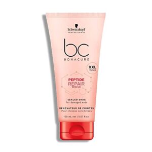 schwarzkopf bc bonacure repair rescue sealed ends for damaged ends (with sleek steel pin tail comb) (5.1 oz / 150ml – xxl bonus size)