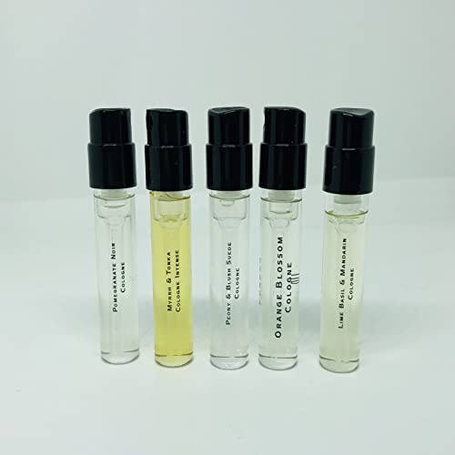 Jo Malone Set 5 London Fragrance Sample VIALS Different Scent 0.05oz/ 1.5ml each