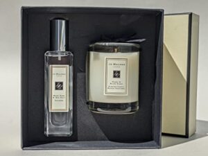 jo malone london travel collection set wood sage & sea salt cologne 30ml + peony & blush suede scented candle 1.88 in