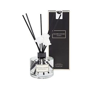 culture & nature reed diffuser 6.7 oz (200ml) english pear & freesia scented reed diffuser set