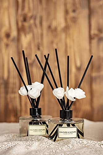 CULTURE & NATURE Reed Diffuser 6.7 oz (200ml) English Pear & Freesia Scented Reed Diffuser Set