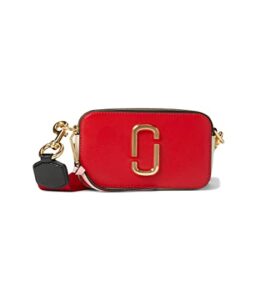marc jacobs snapshot color-blocked crossbody true red multi one size