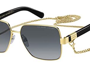 Marc Jacobs Women's Marc 495/S Square Sunglasses, Gold/Gray Shaded, 58mm, 14mm