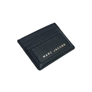 marc jacobs s102l01fa21-001 black with gold hardware women’s leather card case