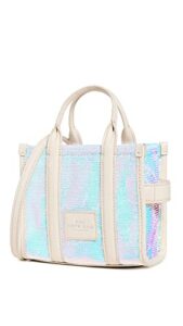 marc jacobs women’s the micro tote, iridescent, clear, one size