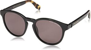 marc jacobs marc 351/s round sunglasses, black/gray, 52mm, 19mm