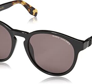 Marc Jacobs Marc 351/S Round Sunglasses, Black/Gray, 52mm, 19mm