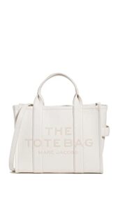 marc jacobs women’s the medium tote, cotton/silver, one size