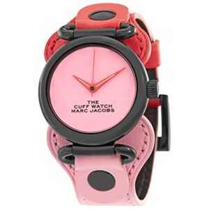 marc jacobs women’s the cuff watch 32mm, hot pink/black, one size