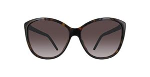 marc jacobs women’s marc69/s cat-eye sunglasses, dark havana/brown gradient, 58 mm