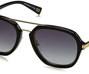 Marc Jacobs MARC172/S Aviator Sunglasses, Black Gold/Dark Gray Gradient, 54 mm