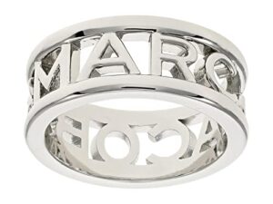 marc jacobs logo metal ring silver 6