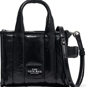 Marc Jacobs The Crinkle Leather Micro Tote Black 1 One Size